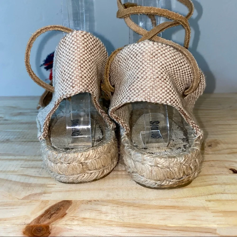 Soludos Espadrille Gladiator Tassel Tan Sandals - Picture 7 of 7